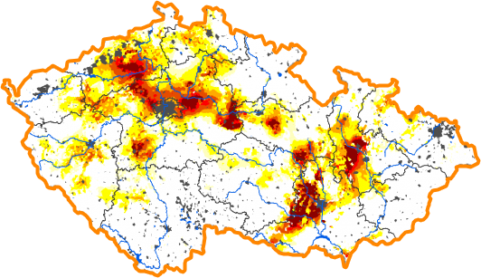 Intenzita sucha - 17. červen 2012