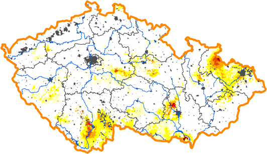 Intenzita sucha - 29. prosinec 2013