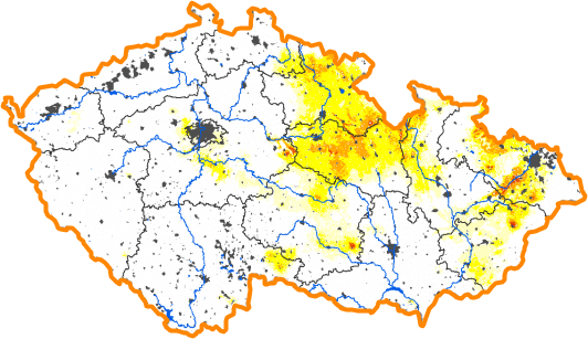 Intenzita sucha - 31. červenec 2016