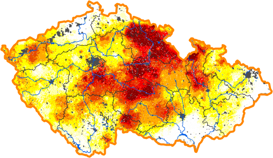 Intenzita sucha - 11. září 2016