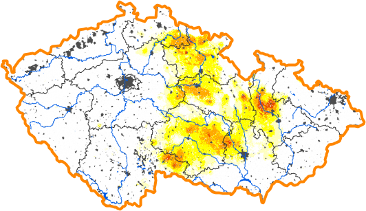 Intenzita sucha - 20. listopad 2016