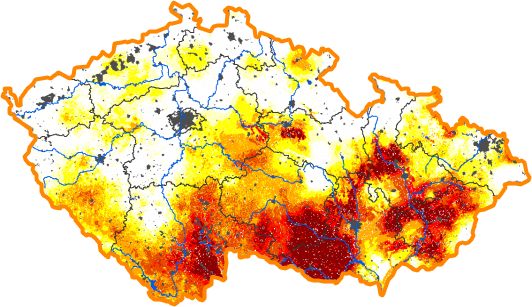 Intenzita sucha - 16. červenec 2017