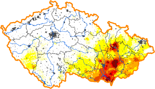 Intenzita sucha - 10. září 2017