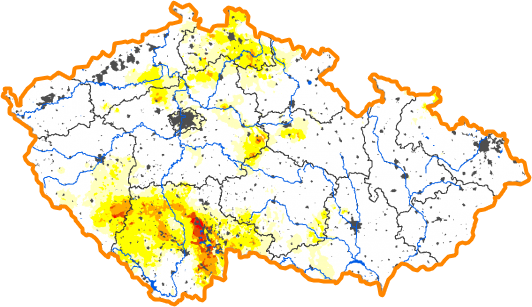 Intenzita sucha - 6. říjen 2019