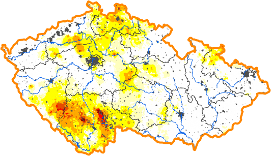 Intenzita sucha - 27. říjen 2019