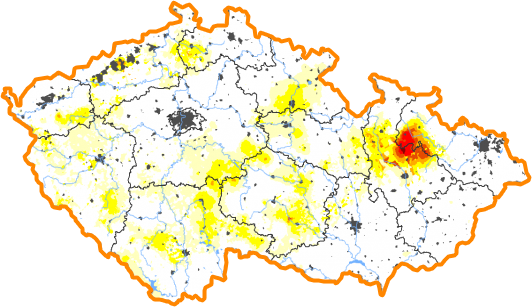 Intenzita sucha - 17. říjen 2021