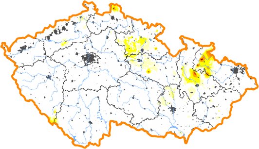 Intenzita sucha - 8. leden 2023