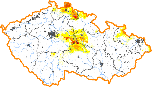 Intenzita sucha - 9. červen 2024