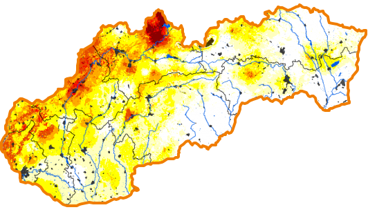 Intenzita sucha - 9. júl 2023