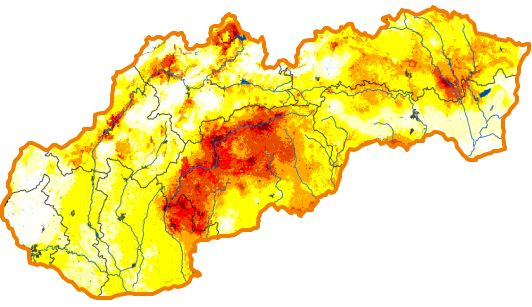 Intenzita sucha - 20. júl 2025