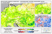 Dopady na vegetaci - Evropa - 11. červen 2017