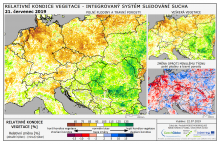 Dopady na vegetaci - Evropa - 21. červenec 2019