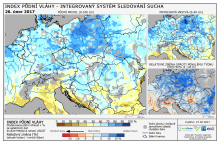 Index půdní vláhy - Evropa - 26. únor 2017