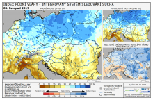 Index půdní vláhy - Evropa - 5. listopad 2017