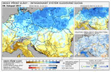 Index půdní vláhy - Evropa - 8. listopad 2017