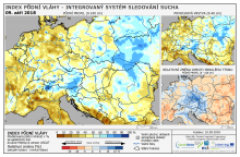 Index půdní vláhy - Evropa - 9. září 2018