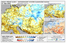 Index půdní vláhy - Evropa - 21. říjen 2018