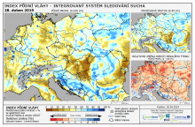 Index půdní vláhy - Evropa - 28. duben 2019