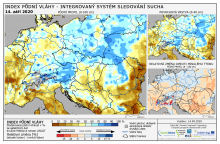 Index půdní vláhy - Evropa - 13. září 2020