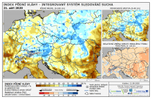 Index půdní vláhy - Evropa - 20. září 2020
