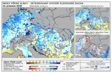 Index půdní vláhy - Evropa - 13. prosinec 2020