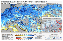 Index půdní vláhy - Evropa - 20. únor 2022