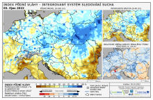 Index půdní vláhy - Evropa - 2. říjen 2022