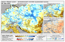 Index půdní vláhy - Evropa - 8. říjen 2023