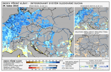 Index půdní vláhy - Evropa - 28. leden 2024