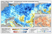 Index půdní vláhy - Evropa - 21. duben 2024