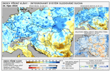 Index půdní vláhy - Evropa - 24. říjen 2024